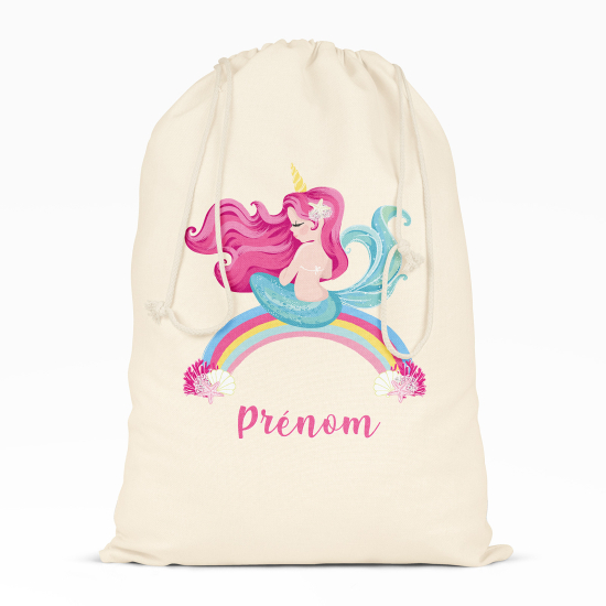 Personalized Drawstring bag for Kids - Rainbow Siren