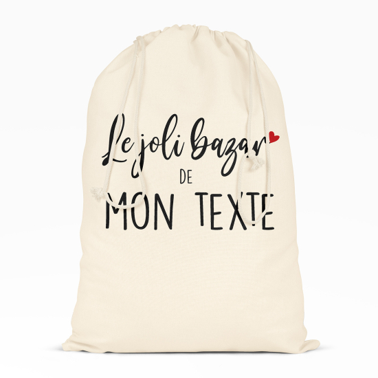 Personalized Drawstring bag for Kids - The pretty mess of