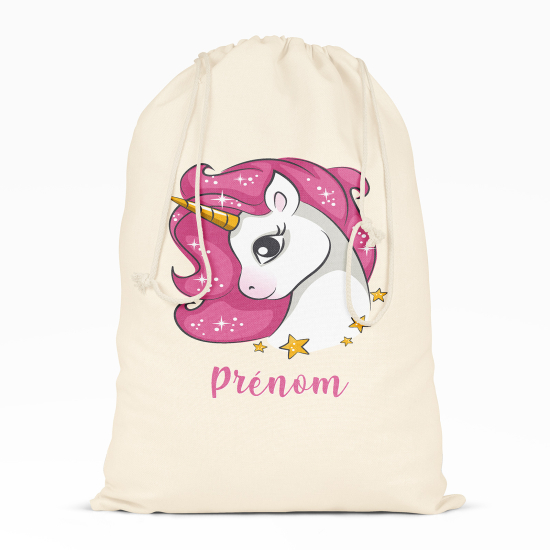 Personalized Drawstring bag for Kids - Unicorn