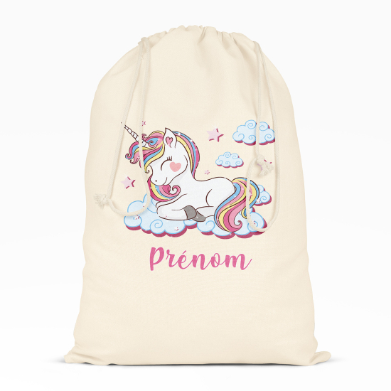 Personalized Drawstring bag for Kids - Unicorn