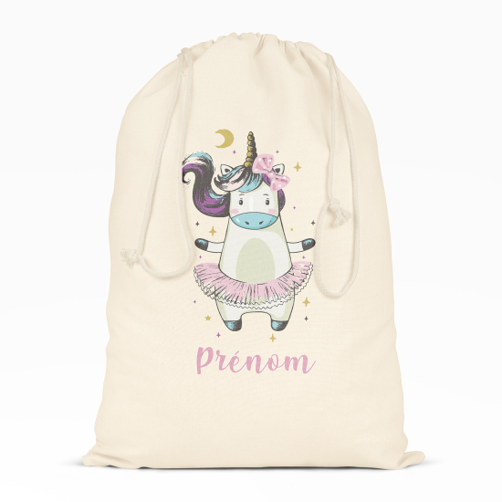 Personalized Drawstring bag for Kids - Unicorn Dancer