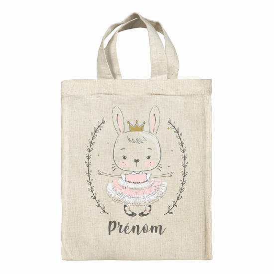 Personalized Easter bag - Dancing rabbit