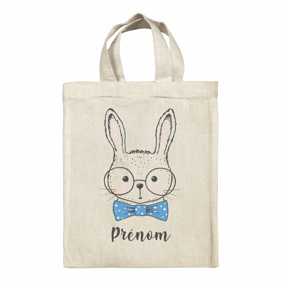 Personalized Easter bag - Rabbit with glasses