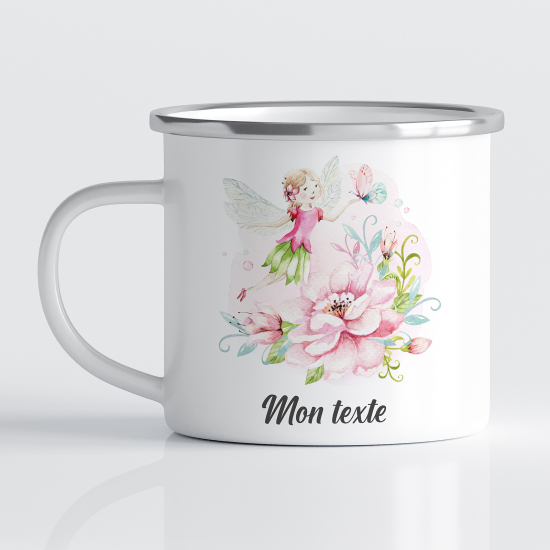 Personalized Enamel Mug for Kids - Flower Fairy