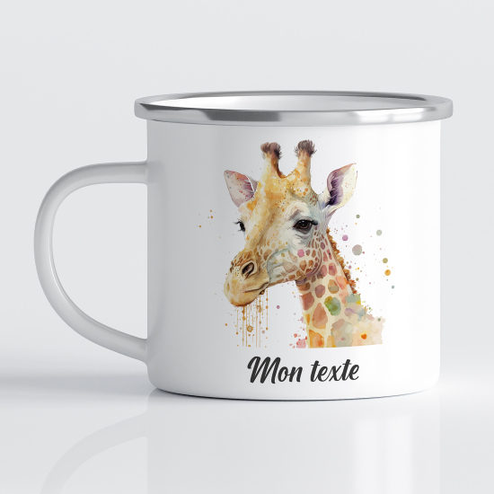 Personalized Enamel Mug for Kids - Giraffe