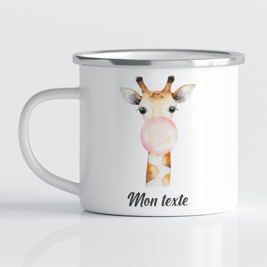 Personalized Enamel Mug for Kids - Giraffe