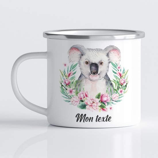 Personalized Enamel Mug for Kids - Koala