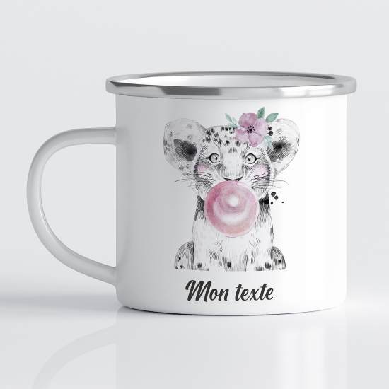 Personalized Enamel Mug for Kids - Lion