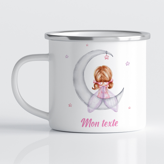 Personalized Enamel Mug for Kids - Moon Fairy