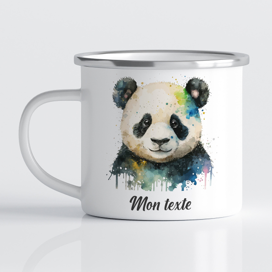 Personalized Enamel Mug for Kids - Panda