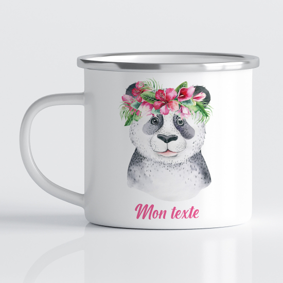 Personalized Enamel Mug for Kids - Panda