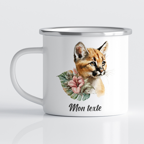 Personalized Enamel Mug for Kids - Puma