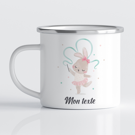 Personalized Enamel Mug for Kids - Rabbit