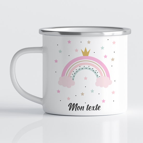 Personalized Enamel Mug for Kids - Rainbow