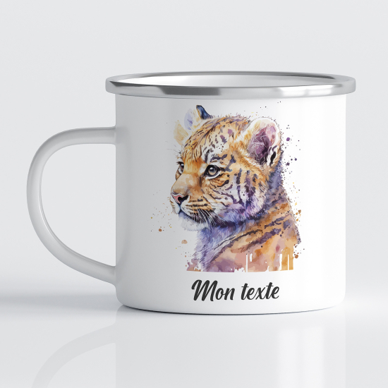 Personalized Enamel Mug for Kids - Tiger