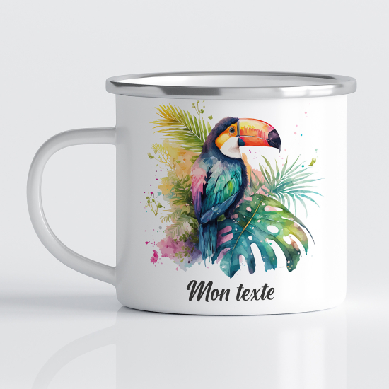 Personalized Enamel Mug for Kids - Toucan Bird