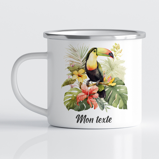 Personalized Enamel Mug - Toucan Bird