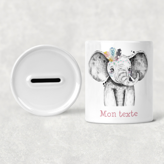 Personalized Kids / Children's Piggy Bank - Elephant