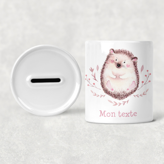 Personalized Kids / Children's Piggy Bank - Hedgehog