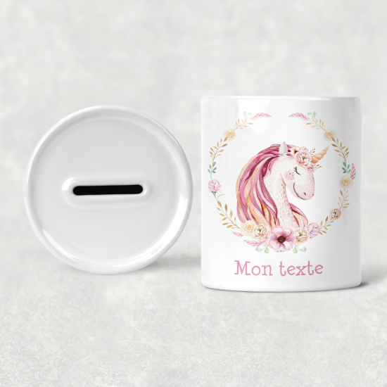 Personalized Kids / Children's Piggy Bank - Unicorn