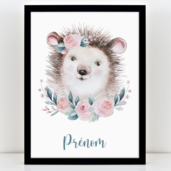 Personalized Kids Poster - Hedgehog