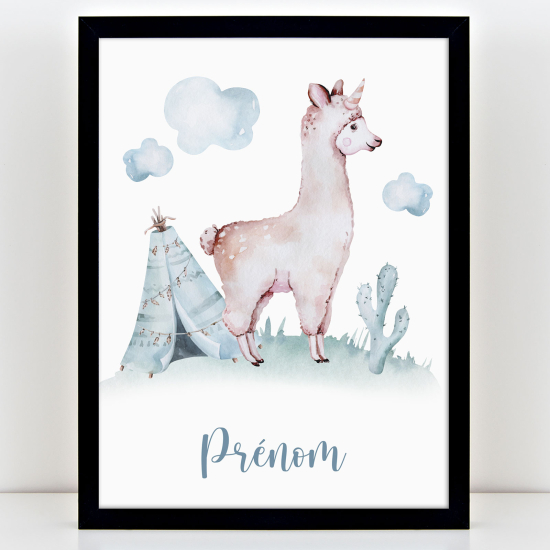 Personalized Kids Poster - Lama type