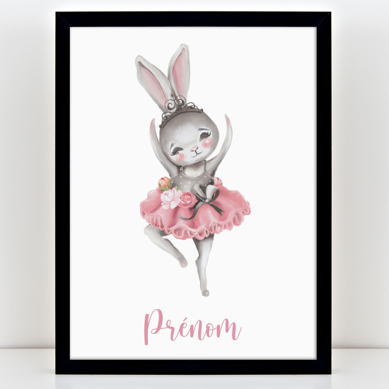 Personalized Kids Poster - Rabbit dancer