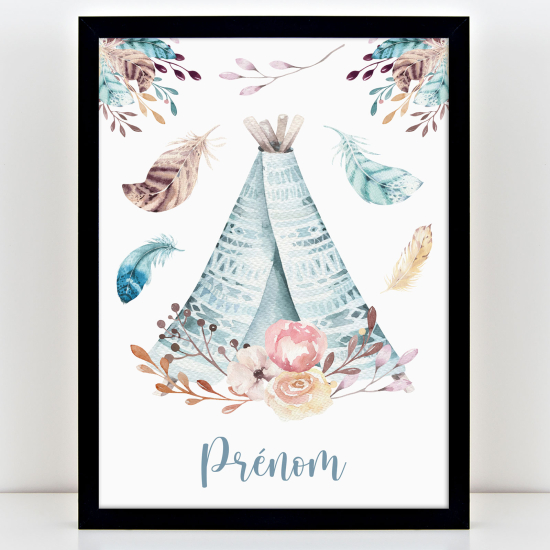 Personalized Kids Poster - Teepee