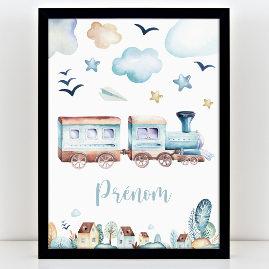 Personalized Kids Poster - Train