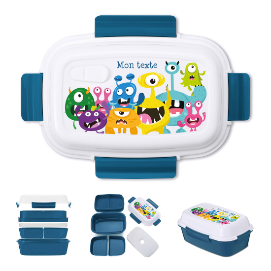 Personalized Lunch box for kids - Monsters