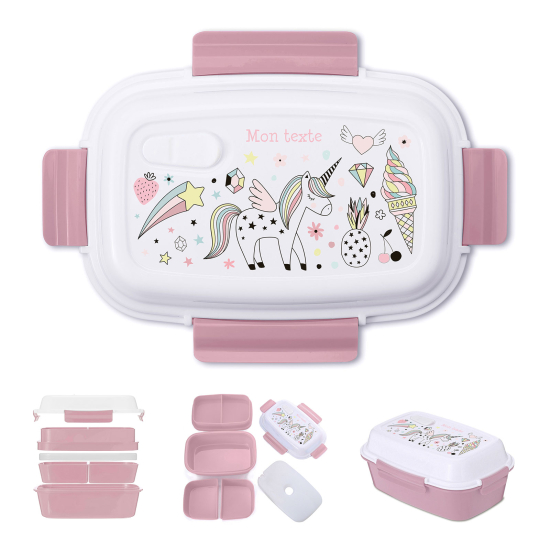 Personalized Lunch box for kids - Unicorn