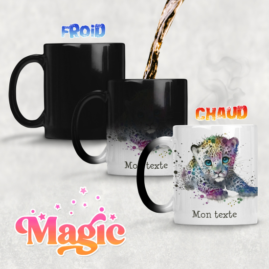 Personalized Magic Mug - Baby leopard