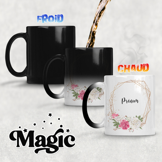 Personalized Magic Mug - Flowers