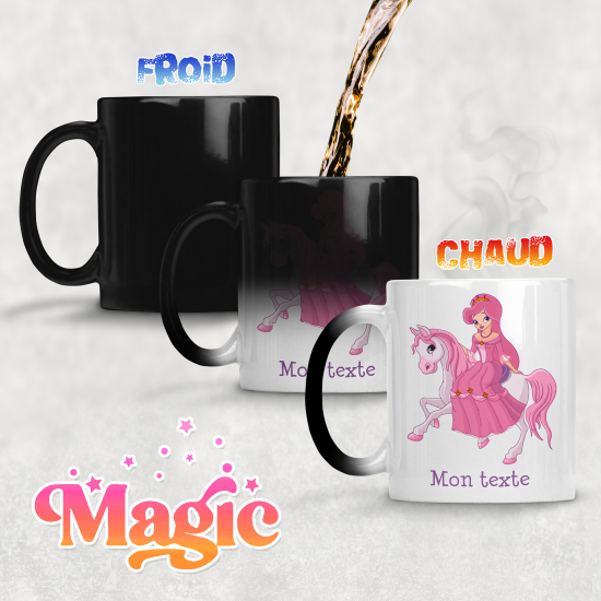 Personalized Magic Mug - Princess on Horseback