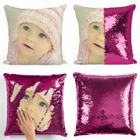 Personalized Magic Sequin Pillow with Photo