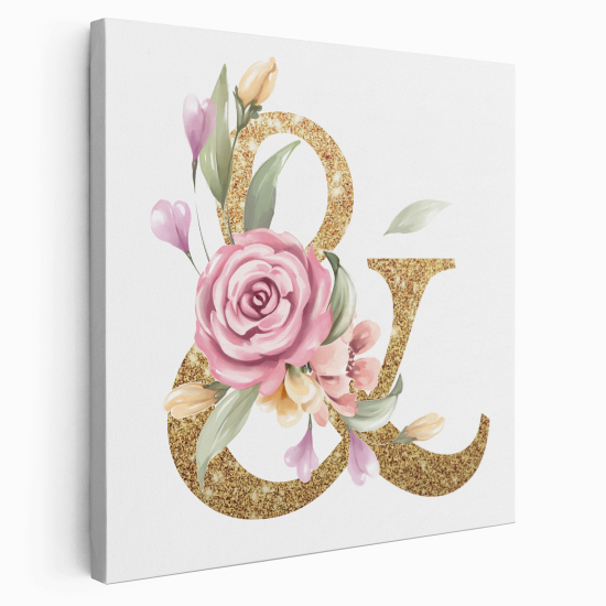 Personalized Monogram canvas print - Character &