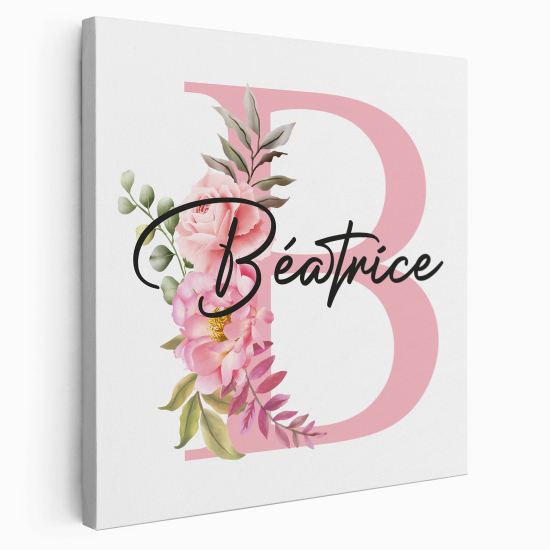 Personalized Monogram canvas print - Letter B