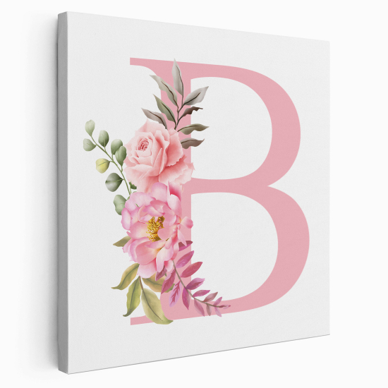 Personalized Monogram canvas print - Letter B