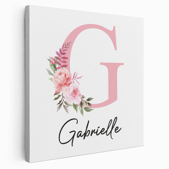 Personalized Monogram canvas print - Letter G