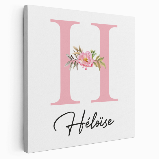 Personalized Monogram canvas print - Letter H