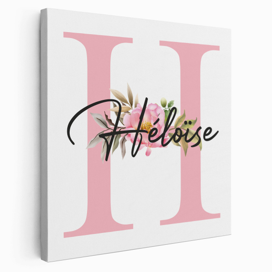 Personalized Monogram canvas print - Letter H