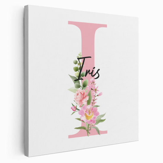 Personalized Monogram canvas print - Letter I