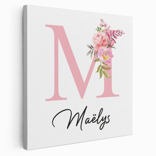 Personalized Monogram canvas print - Letter M