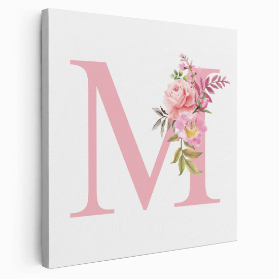 Personalized Monogram canvas print - Letter M