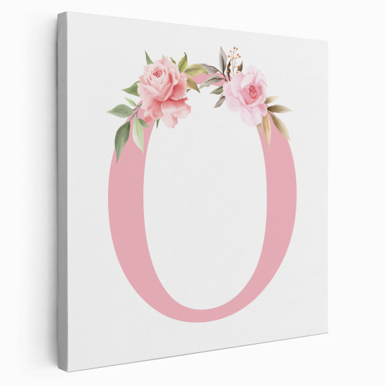 Personalized Monogram canvas print - Letter O