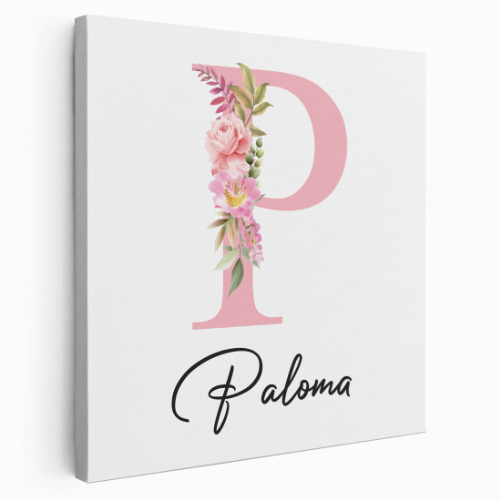 Personalized Monogram canvas print - Letter P