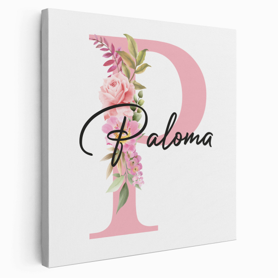 Personalized Monogram canvas print - Letter P