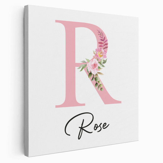 Personalized Monogram canvas print - Letter R