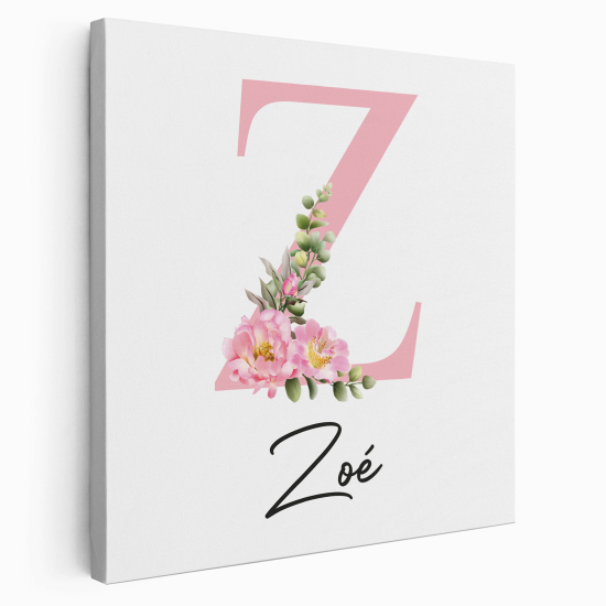 Personalized Monogram canvas print - Letter Z