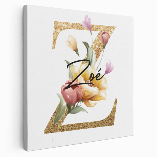 Personalized Monogram canvas print - Letter Z